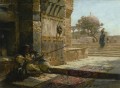 SENTINELLE à l’entrée du TEMPLE Mont Jérusalem orientaliste Gustav Bauernfeind